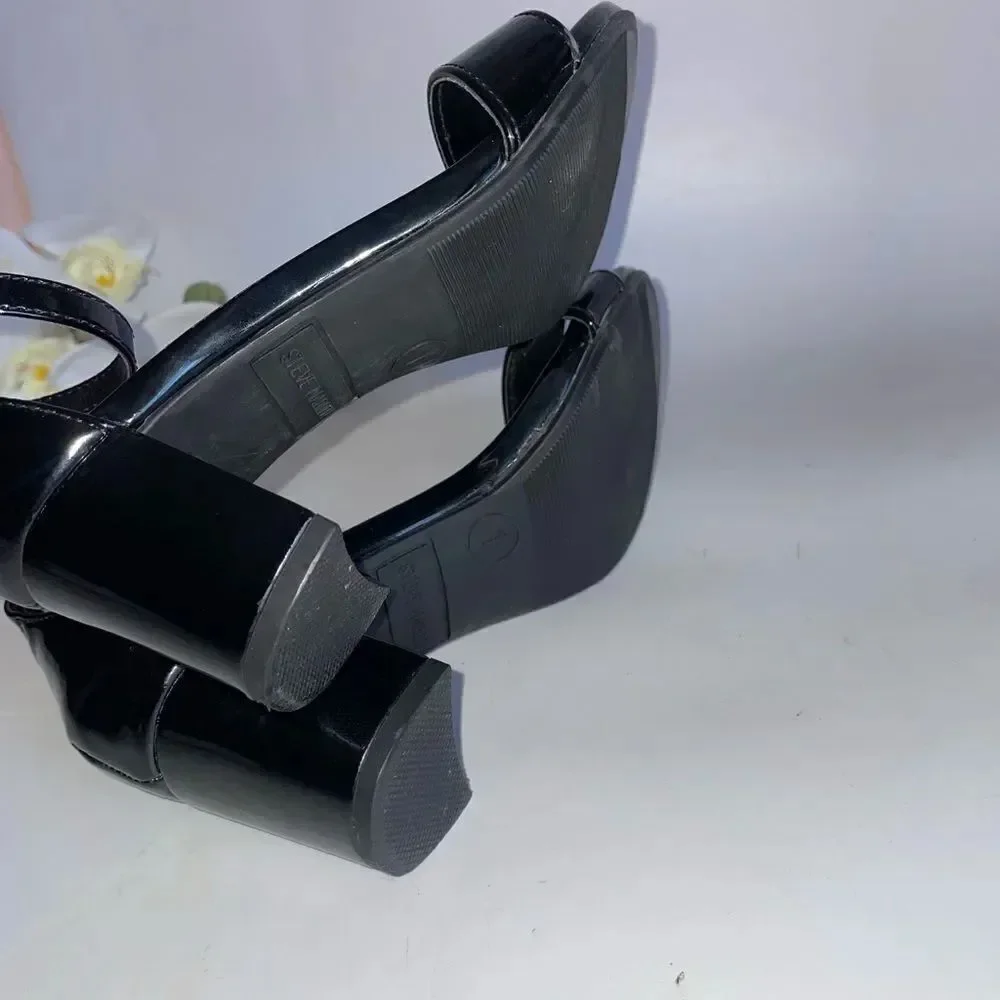 Steve Madden Black Heels with Ankle Strap